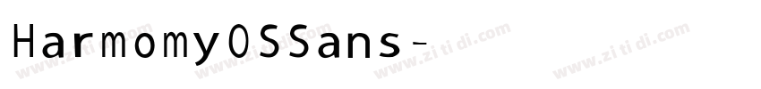 HarmomyOS Sans字体转换